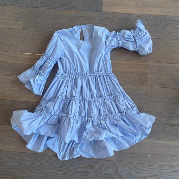 Italian Periwinkle Ruffle Dress - Picture 3 of 3